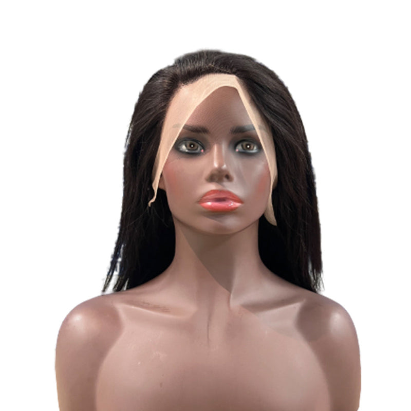 Straight Full Frontal 13*4 Transparent Lace Wig Naturlal Black (A) 259