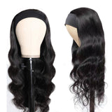 Body Wave Glueless Headband Wig Naturlal Black 180% Density (A) 158