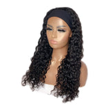 Deep Wave Glueless Headband Wig Naturlal Black 180% Density (A) 186