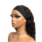 Italy Curly Glueless Headband Wig Naturlal Black 180% Density (A) 202