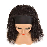 Italy Curly Glueless Headband Wig Naturlal Black 180% Density (A) 202