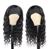 Loose Deep Wave Glueless Headband Wig Naturlal Black 180% Density (A) 222