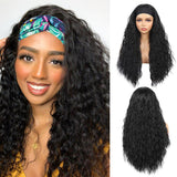 Water Wave Glueless Headband Wig Naturlal Black 180% Density (A) 275