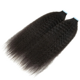 Kinky Straight Virgin Human Hair  Tape In Natural Black (20pcs/50grams) (A) 215