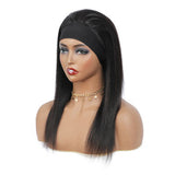 Straight Glueless Headband Wig Naturlal Black 180% Density (A) 260