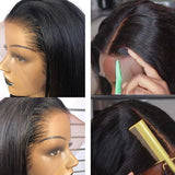 Straight 13x4  Transparent Frontal Lace Wig Naturlal Black 180% Density (A) 254