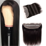 Straight 13x4  Transparent Frontal Lace Wig Naturlal Black 180% Density (A) 254