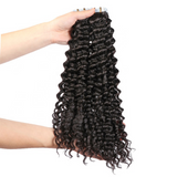 Deep Wave Virgin Human Hair  Tape In Natural Black (20pcs/50grams) (A) 190