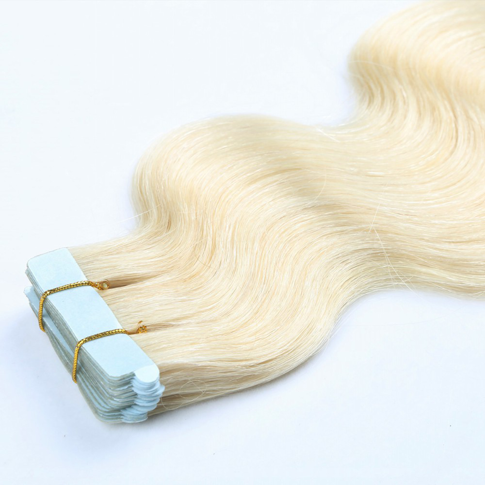 Body Wave Human Hair #613 Blonde Tape In  (20pcs/50grams) (A) 162