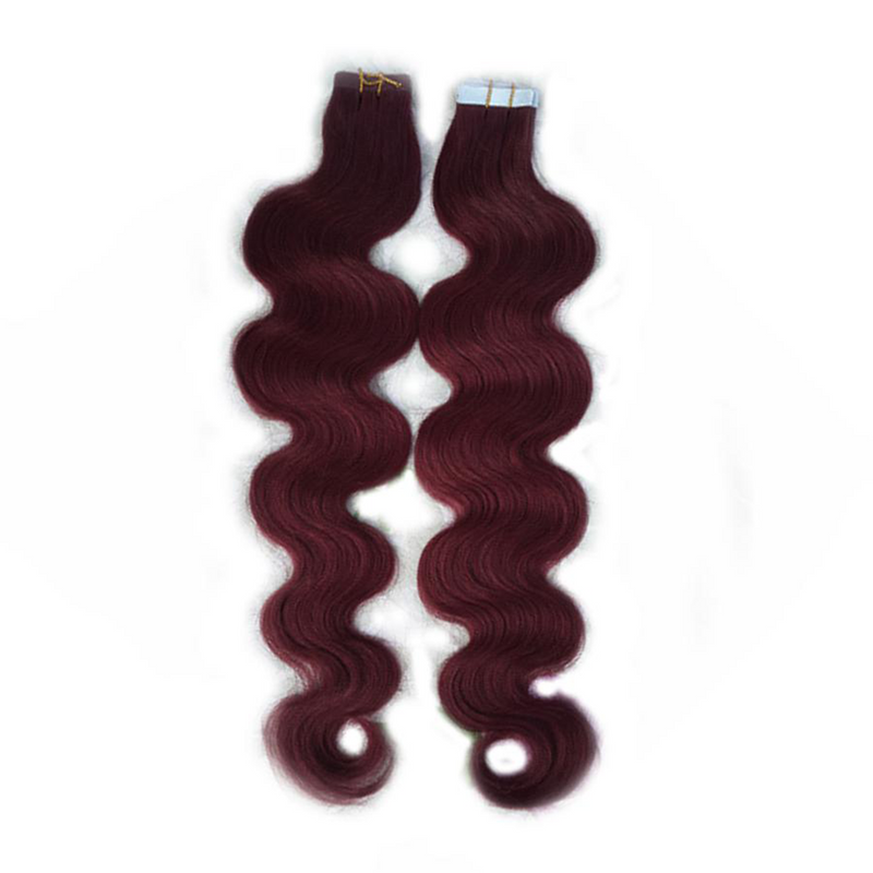 Body Wave Human Hair #99J Tape In (20pcs/50grams) (A) 163