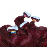 Body Wave Human Hair #99J Tape In (20pcs/50grams) (A) 163