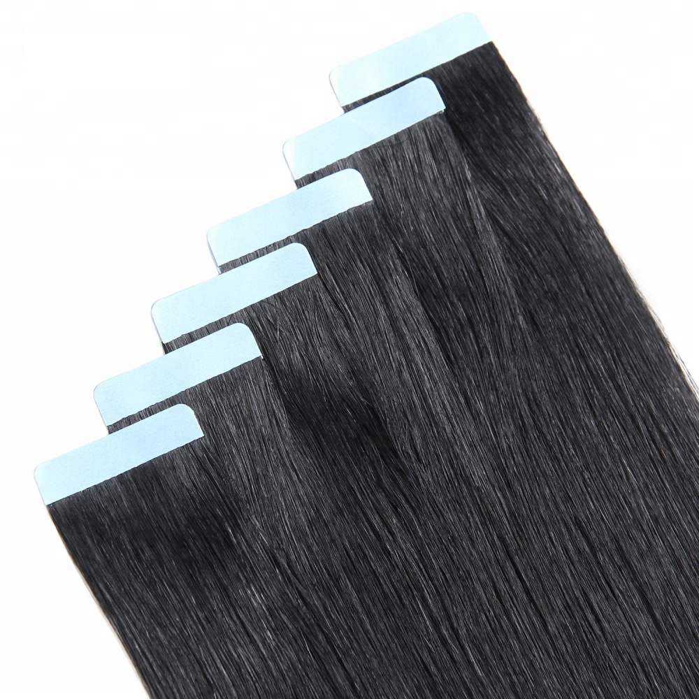 Straight Virgin Human Hair  Tape In Natural Black (20pcs/50grams) (A) 268