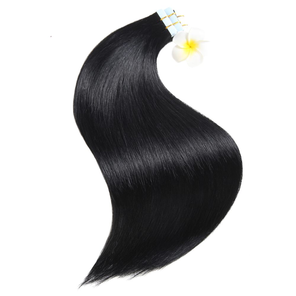 Straight Virgin Human Hair  Tape In Natural Black (20pcs/50grams) (A) 268