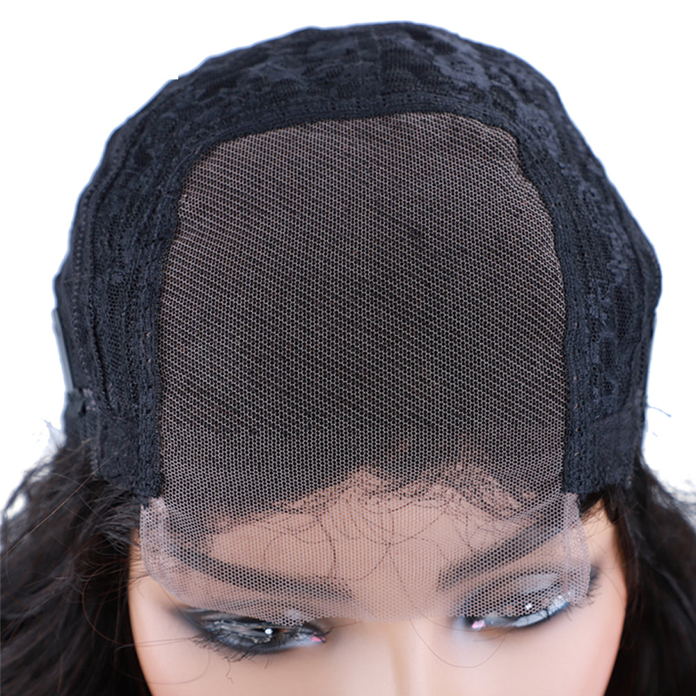 180% Density Body Wave 5x5 Transparent Closure Lace Wig Naturlal Black (A) 92