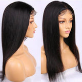 180% Density Straight 5x5  Transparent Closure Lace Wig Naturlal Black (A) 94